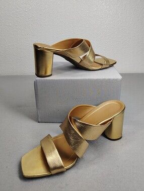 Vionic Women's Size 10 Gold Strappy Heels - Like New